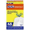 imageHefty Essentials Drawstring 13 Gallon Kitchen Trash Bags 120 Count Tall Unscented Trash Bags for Kitchens Home Offices or Laundry Rooms Easy to Tie Lift and Carry WhiteTall Kitchen White 13 Gallon