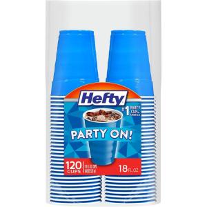 imageHefty Party On Disposable Plastic Cups Marine Blue 18 Ounce 120 Count Pack of 2Marine Blue