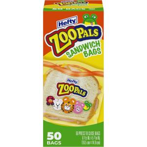 imageHefty Zoo Pals Sandwich Bags 50ctSandwich Bags