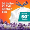 image:imageHefty Ultra Strong 20 Gallon Trash Bags XL Tall Kitchen Trash Bags 20 Gallon Size Drawstring Closure Continuous Odor Control White Lavender and Sweet Vanilla Scent 80 Bags