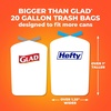 image:imageHefty Ultra Strong 20 Gallon Trash Bags XL Tall Kitchen Trash Bags 20 Gallon Size Drawstring Closure Continuous Odor Control White Lavender and Sweet Vanilla Scent 80 Bags